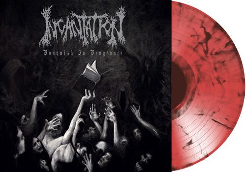INCANTATION - VANQUISH IN VENGENCE - ORANGE / BLACK MARBLE - RECORD
