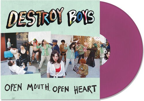 DESTROY BOYS - OPEN MOUTH OPEN HEART - PURPLE - RECORD