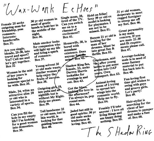 SHADOW RING - WAX-WORK ECHOES - RECORD