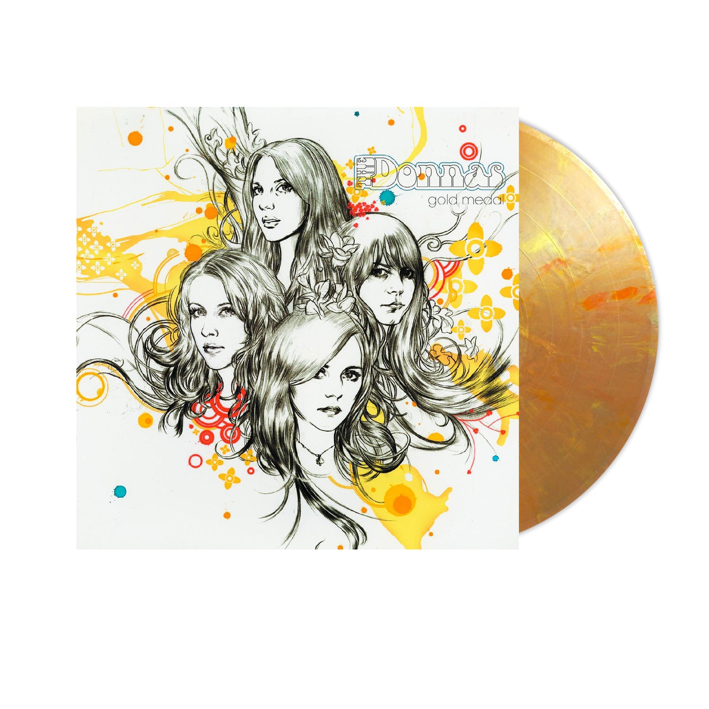 The Donnas Gold Medal Colored - RECORD (tiny crease cover)