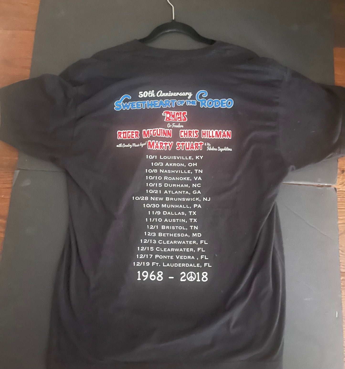Roger McGuinn, Chris Hillman & Marty Stuart - Sweetheart Of The Rodeo 50th Anniversary - Live Deluxe Gold Vinyl, Autographed, Tour T-Shirt Limited Edition - RECORD