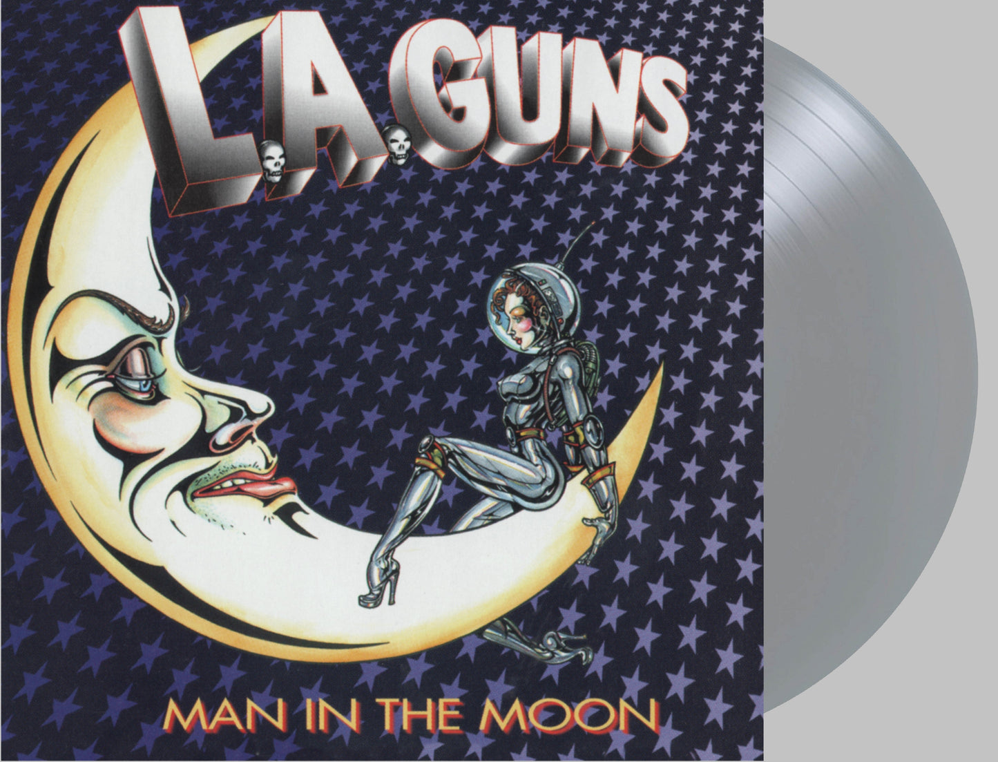 L.A. Guns - Man In The Moon Metallic Silver Vinyl/25th Anniversary Edition - RECORD