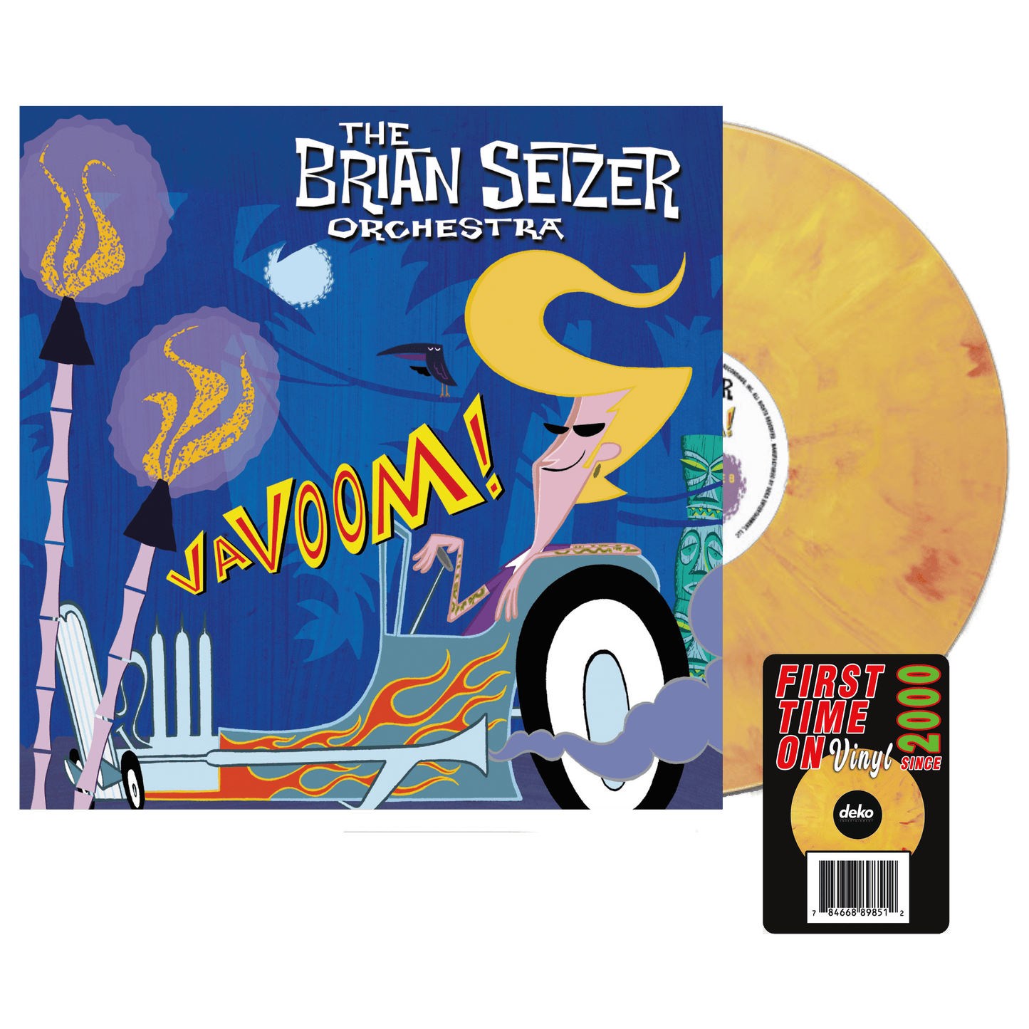 THE BRIAN SETZER ORCHESTRA - VAVOOM! CARAVAN YELLOW - RECORD