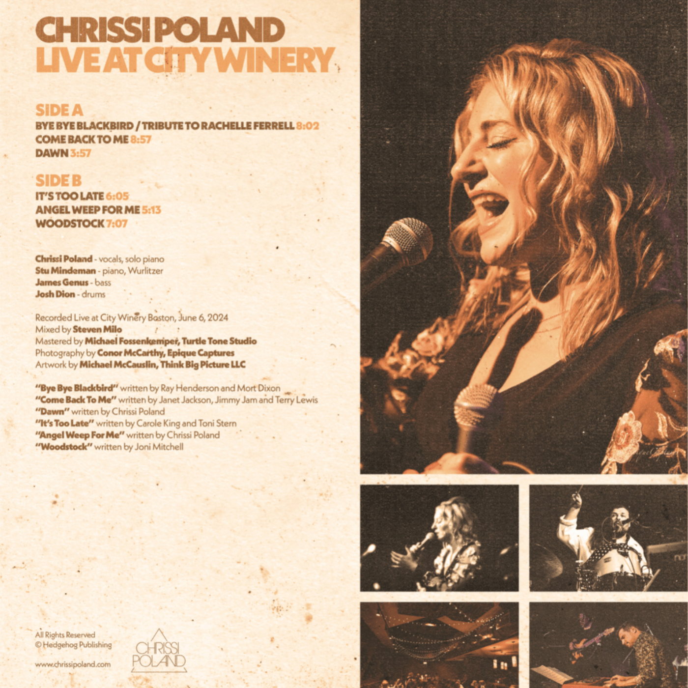 Chrissi Poland - Live From City Winery Boston Autographed - RECORD