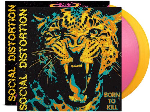 SOCIAL DISTORTION - BORN TO KILL (IEX) PINK & YELLOW - RECORD