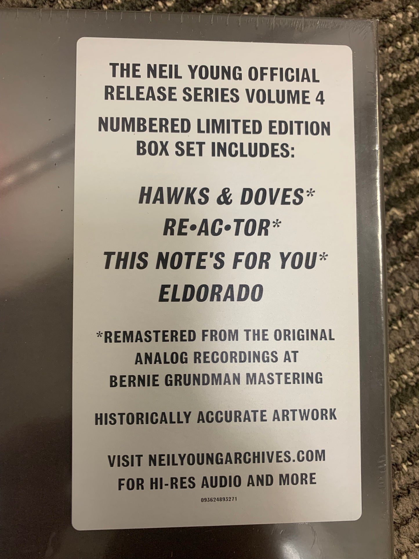 YOUNG,NEIL - OFFICIAL RELEASE SERIES DISCS 13, 14, 20 & 21 - RECORD