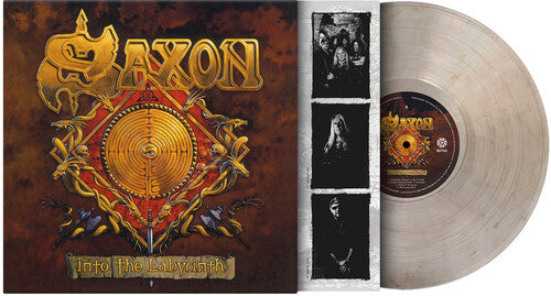SAXON - INTO THE LABYRINTH Clear & Black Marble - RECORD