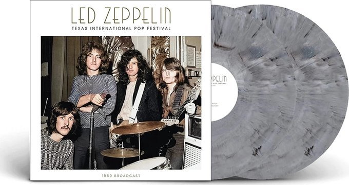 LED ZEPPELIN - TEXAS INTERNATIONAL POP FESTIVAL GREY/BLACK SPLATTER - RECORD