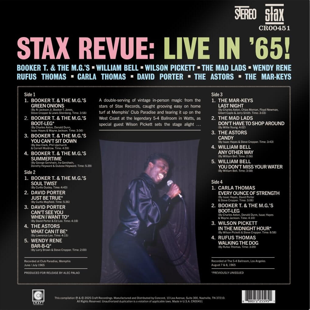 STAX REVUE: LIVE IN '65 / VARIOUS - RECORD