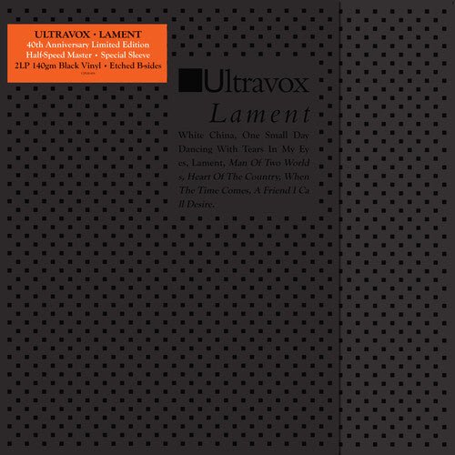 ULTRAVOX - LAMENT (DELUXE EDITION): LIMITED 40TH ANNIVERSARY - RECORD