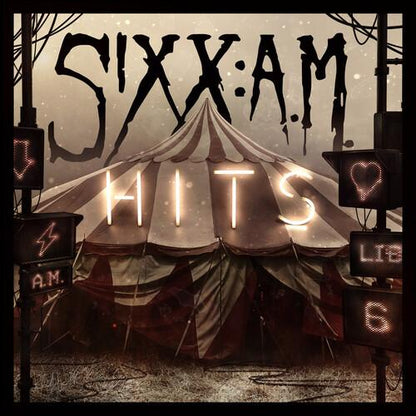 SIXX:A.M. - HITS - TRANSLUCENT RED WITH BLACK SMOKE - RECORD