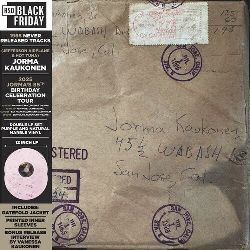 KAUKONEN,JORMA - WABASH AVENUE: 1965 NEVER RELEASED TRACKS - RECORD