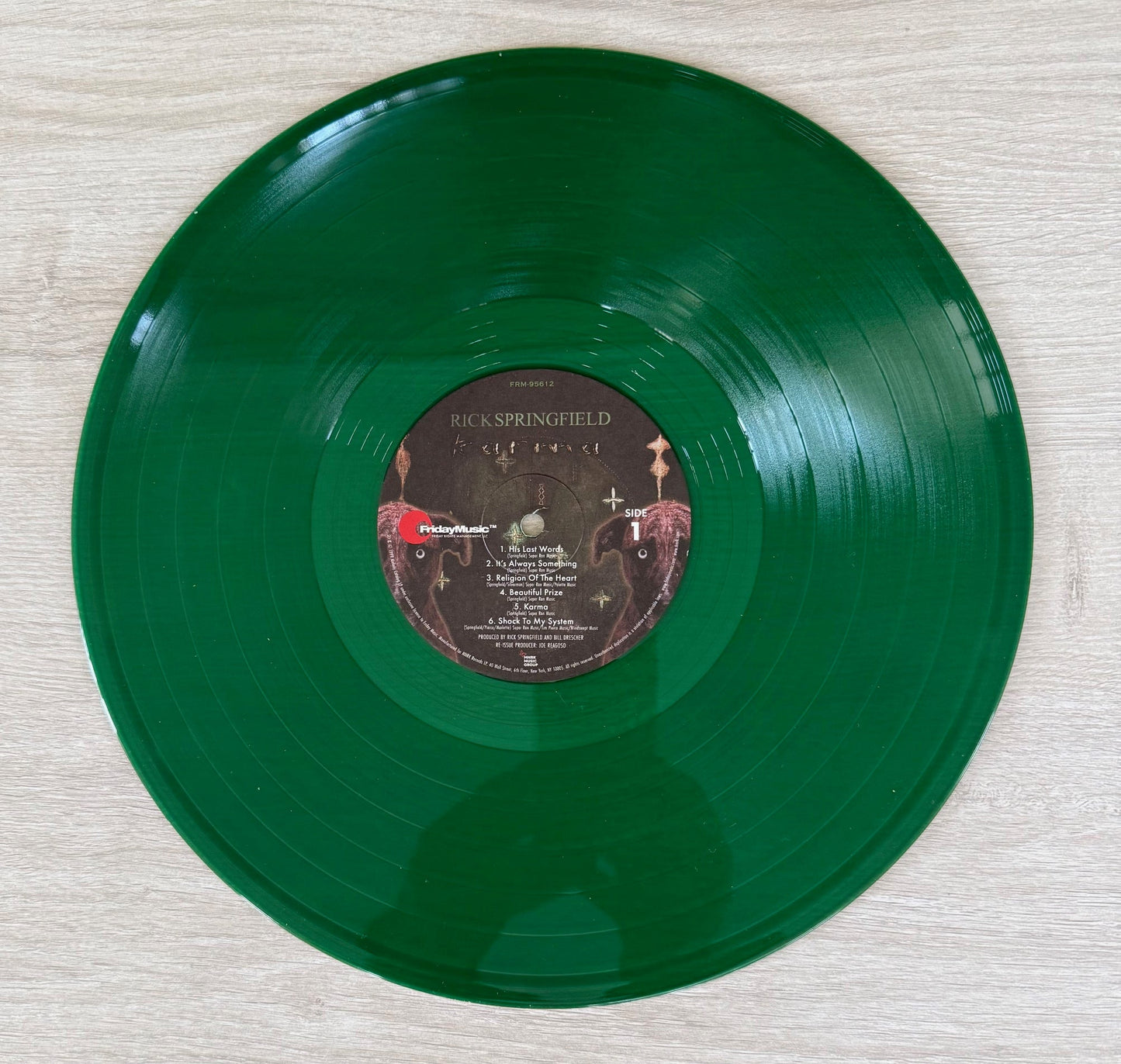 Rick Springfield - Karma  Emerald Green - RECORD