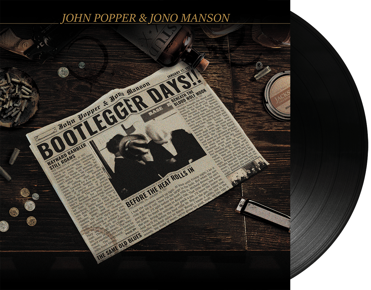 John Popper & Jono Manson - Bootlegger Days!! Black - RECORD