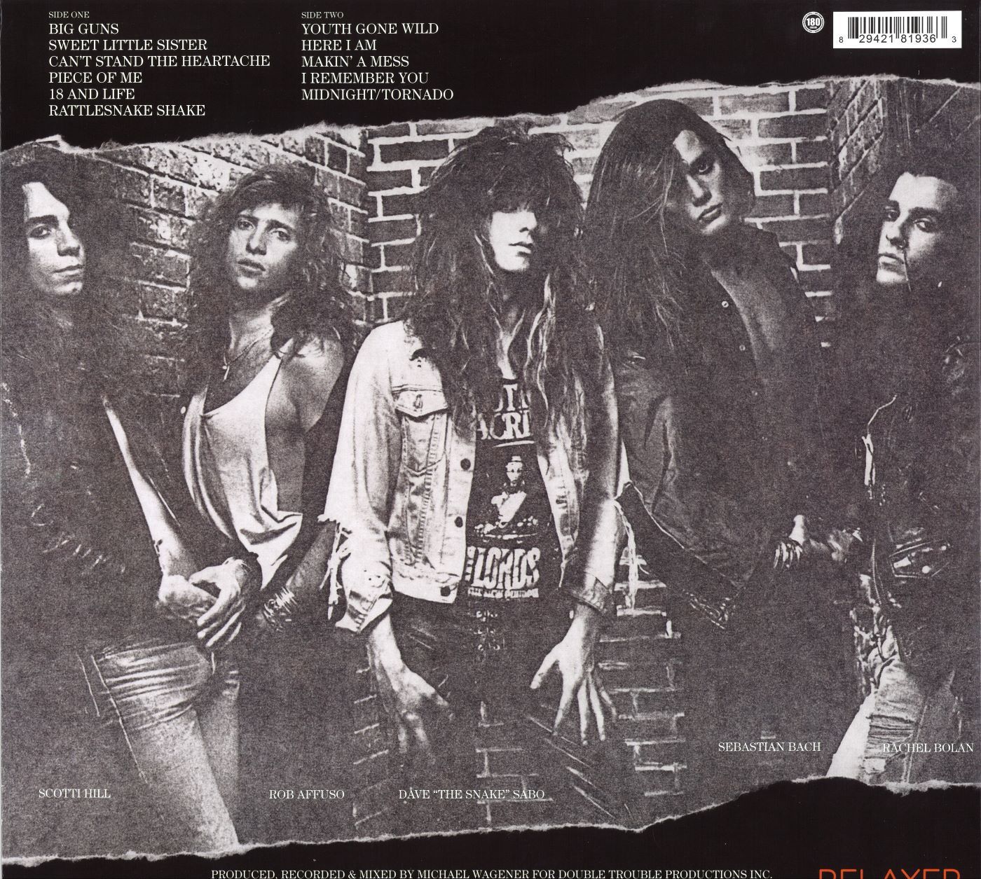 Rob Affuso Autographed and Inscribed "Play It Loud" Skid Row Purple - RECORD