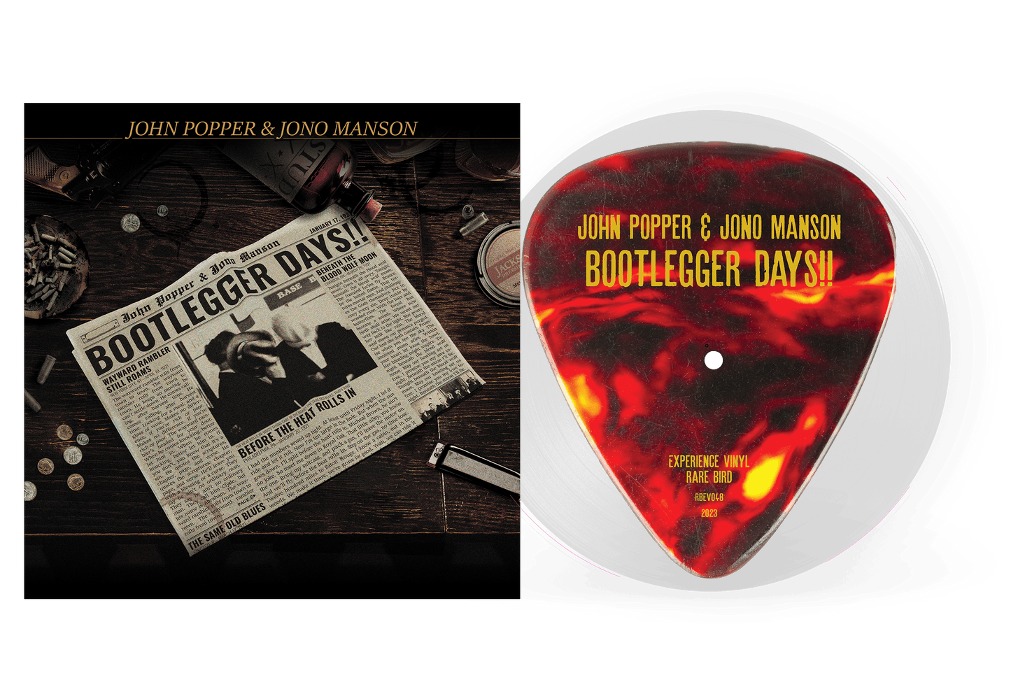 John Popper & Jono Manson - Bootlegger Days!! Picture Disc w/ Autograph - RECORD