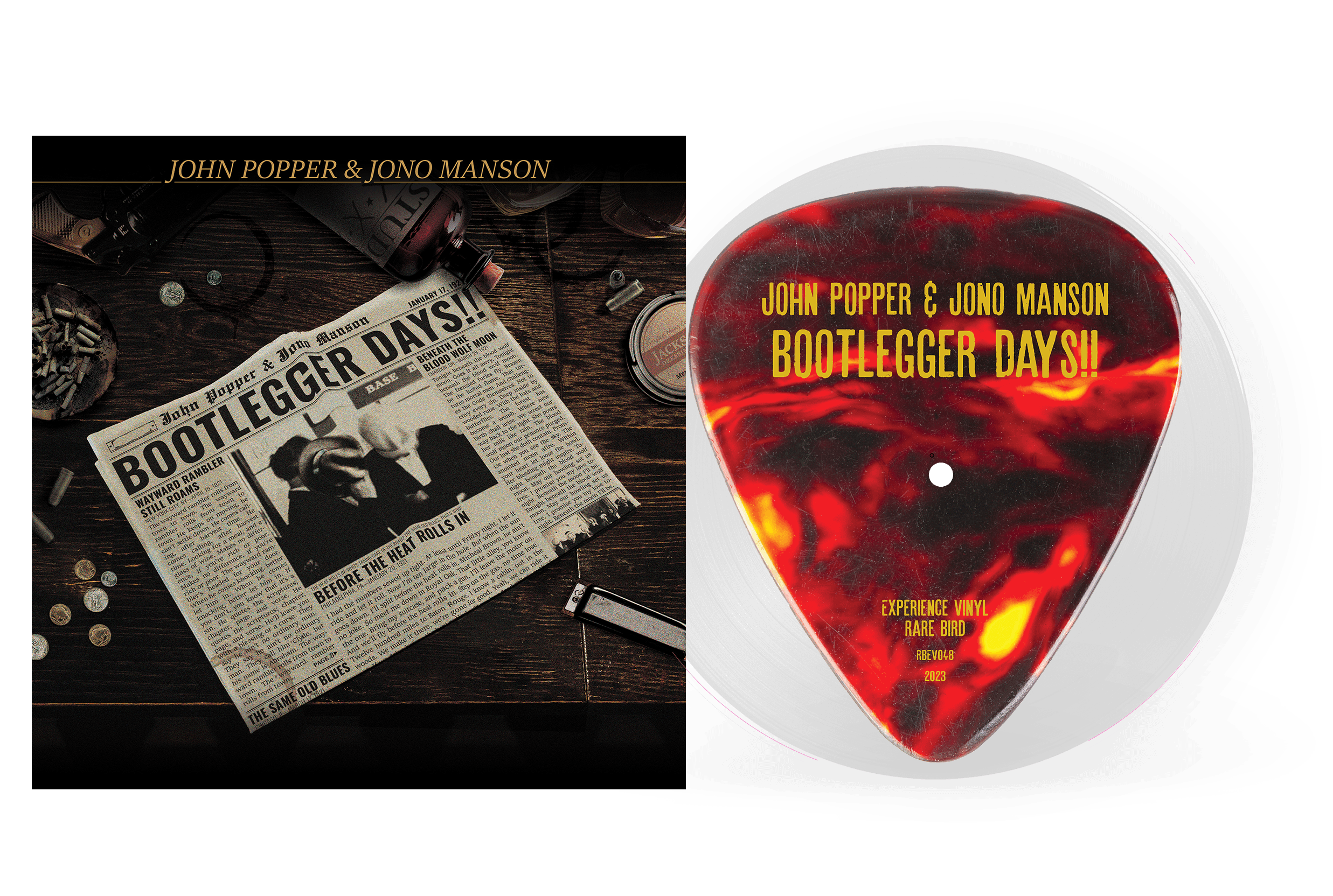 John Popper & Jono Manson - Bootlegger Days!! Picture Disc w/ Autograph - RECORD