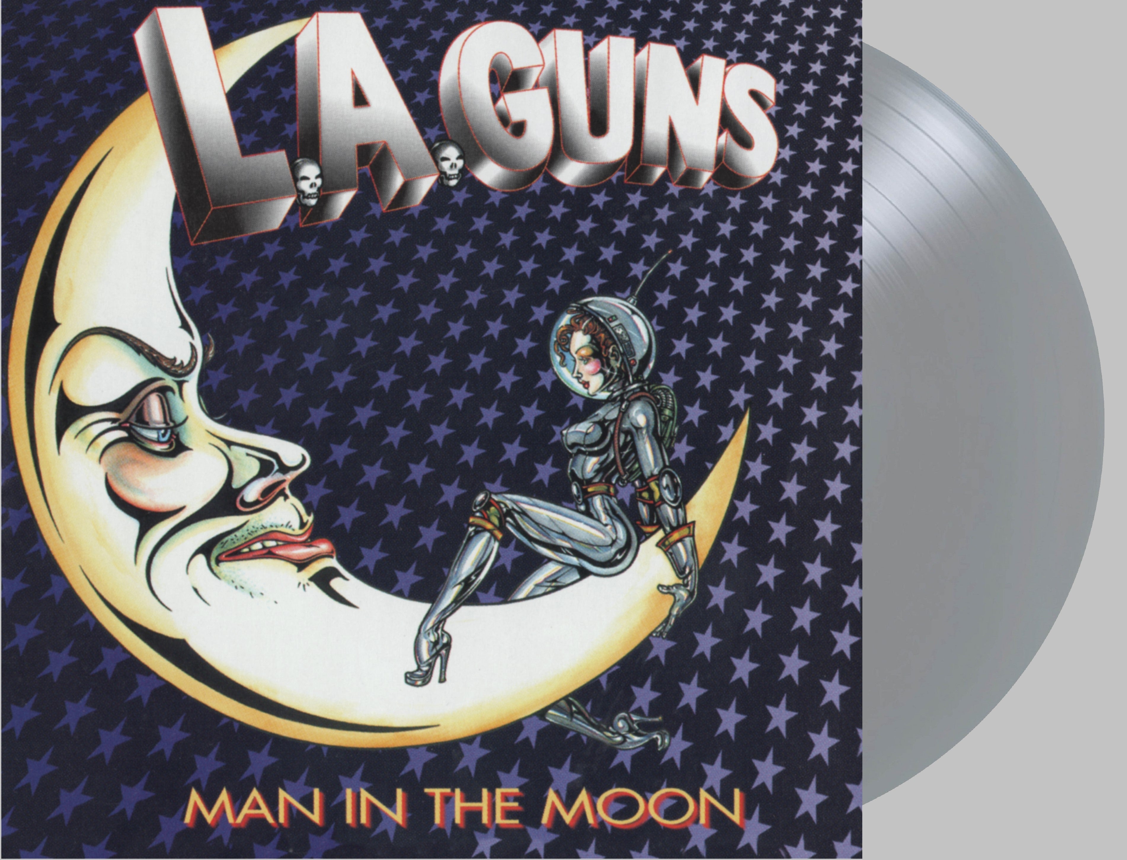 L.A. Guns - Man In The Moon Metallic Silver Vinyl/25th Anniversary Edition - RECORD