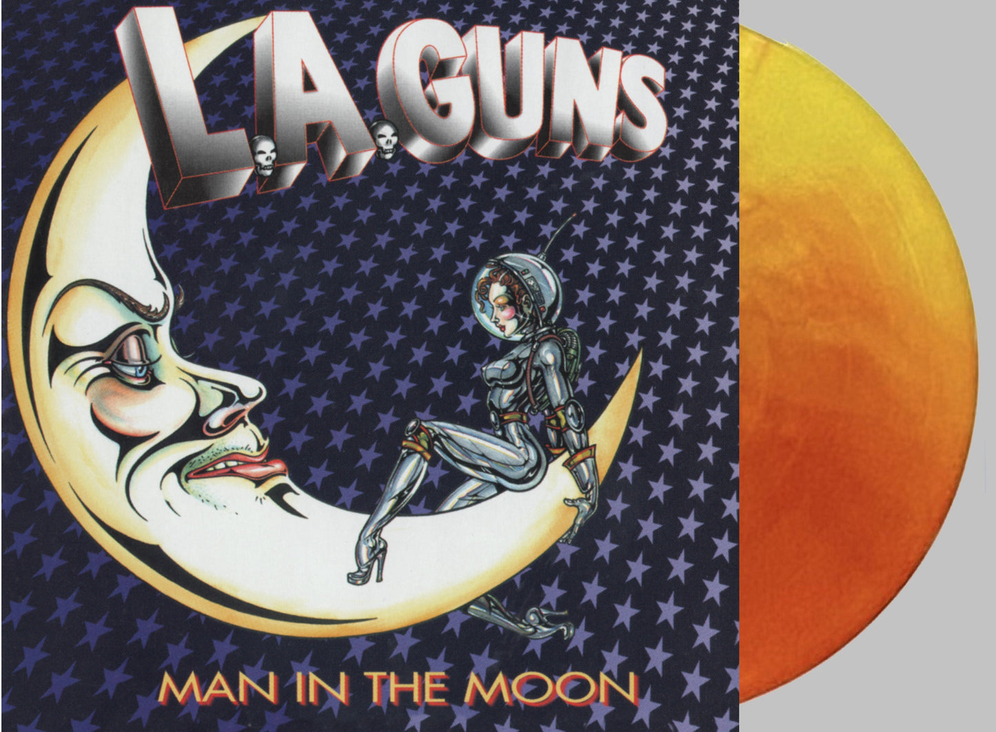 L.A. Guns - Man In The Moon Solar Flare Hand Poured Effect Vinyl/25th Anniversary Edition - RECORD