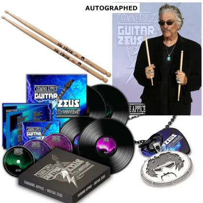 APPICE,CARMINE - GUITAR ZEUS 25TH ANNIVERSARY W/ Autograph Drumsticks - RECORD