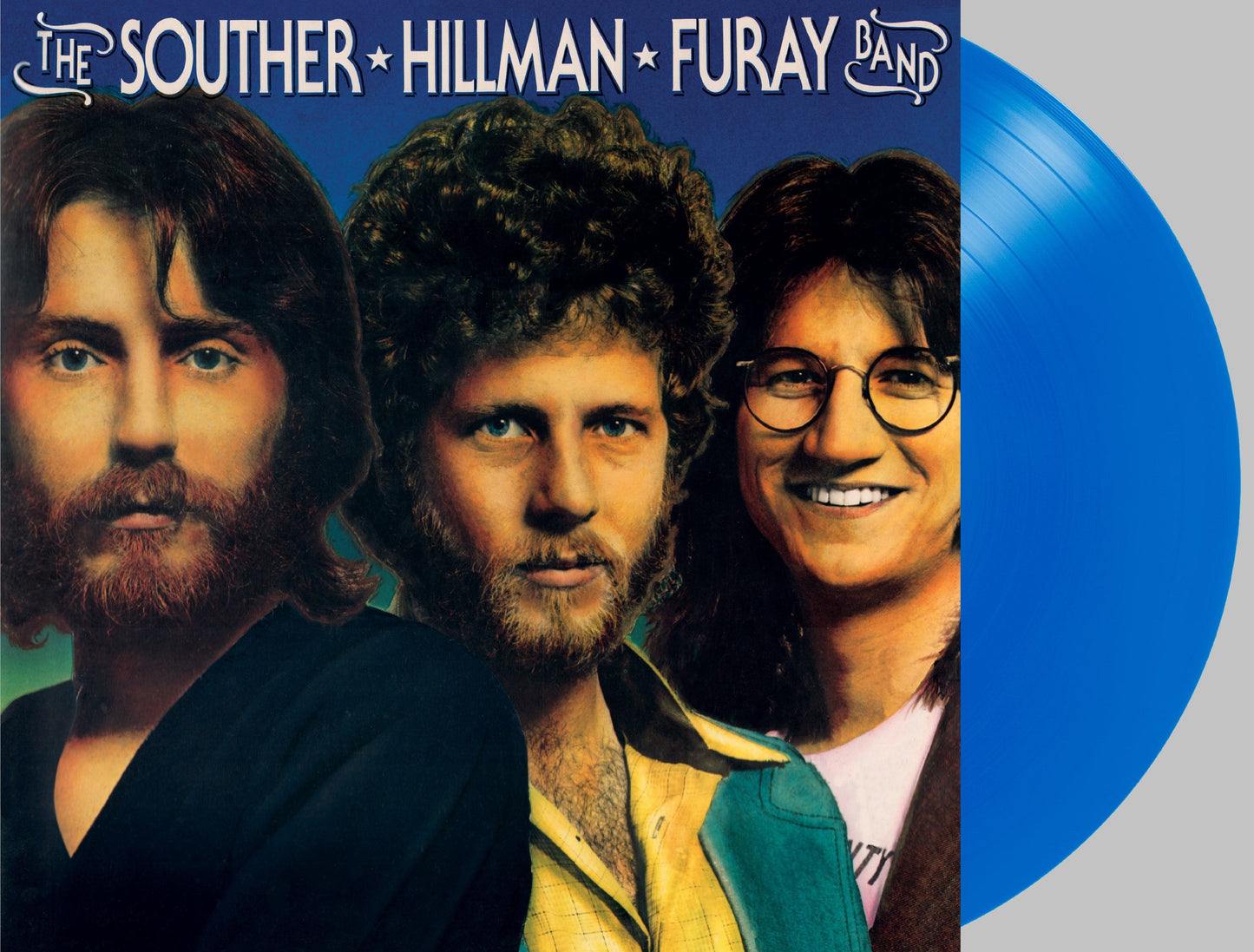 THE SOUTHER HILLMAN FURAY BAND - 50TH ANNIVERSARY EDITION Clear Blue W /Autograph  - RECORD
