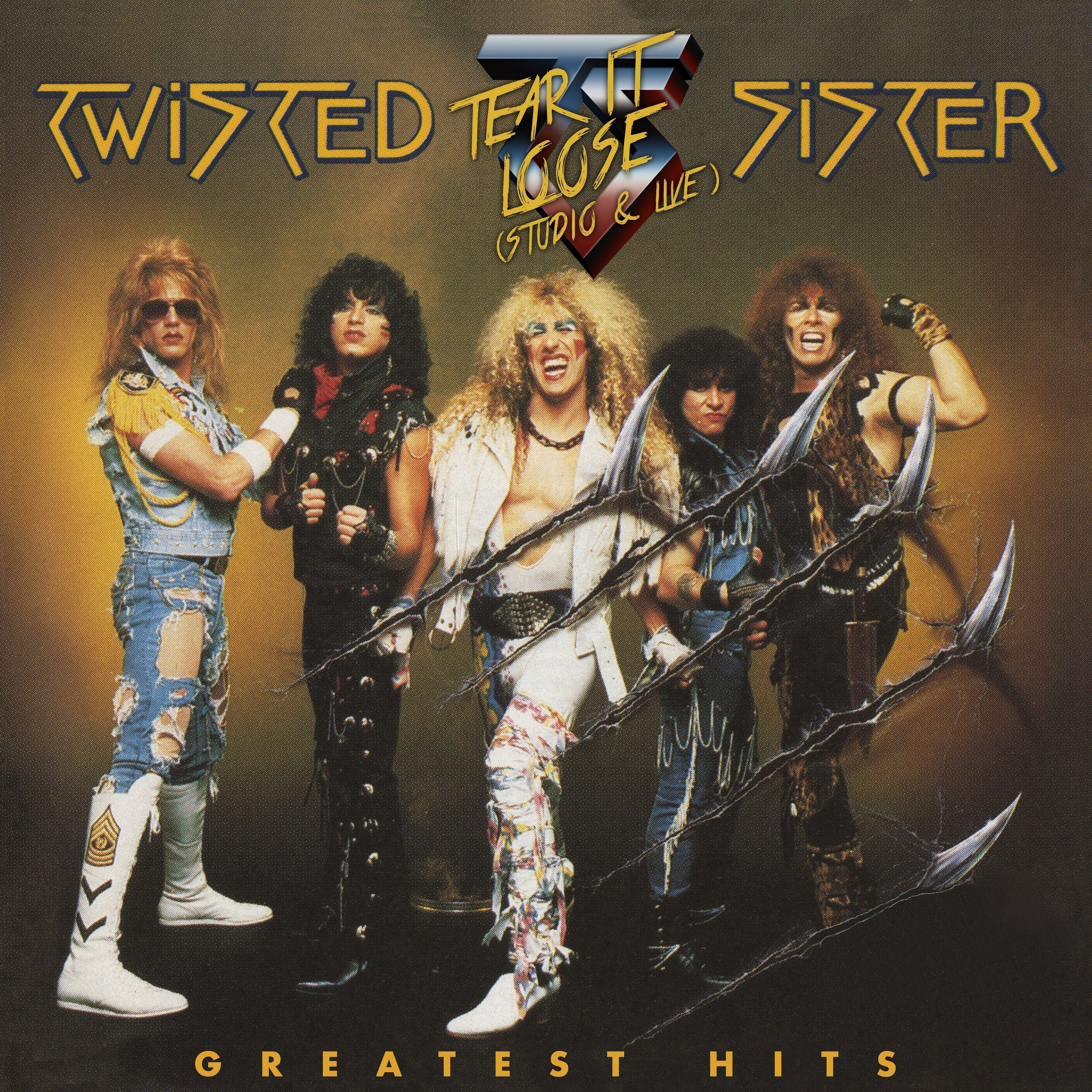 Twisted Sister Greatest Hits -Tear It Loose (Translucent Gold Vinyl/Limited Edition/Atlantic Years- Studio & Live w/ Autographed Set List) VINYL LP