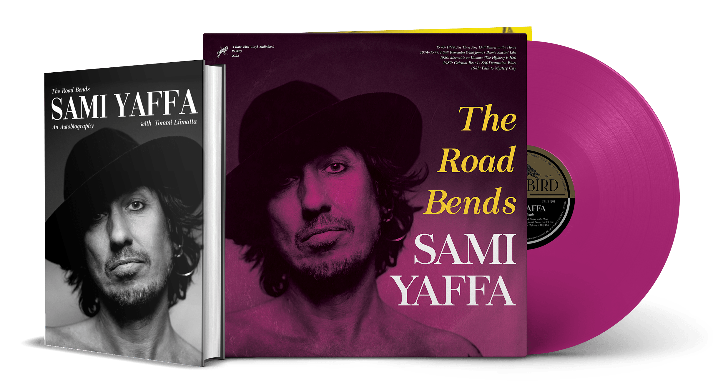 Sami Yaffa - The Road Bends [Signed Book] W/ Limited Edition Pink - RECORD