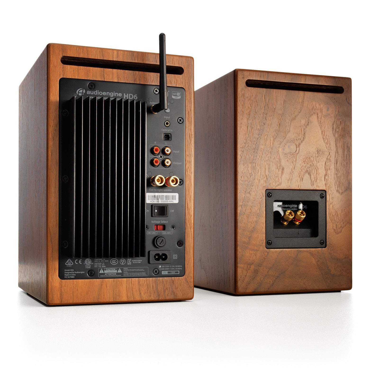 Audioengine: HD6 Powered Bluetooth Speakers - Walnut