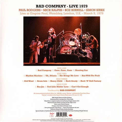 Bad Company - Live 1979  Opaque Orange - RECORD