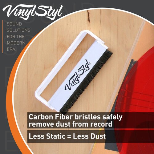 Vinyl Styl® Anti-static Vinyl Record Cleaning Brush - Micro Fiber (White)