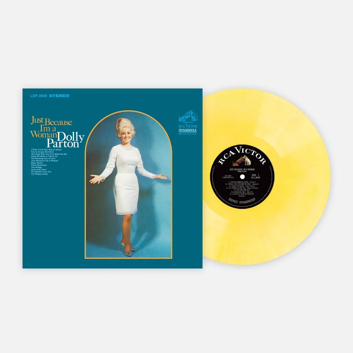 DOLLY PARTON - JUST BECAUSE I'M A WOMAN YELLOW VMP VERSION - RECORD