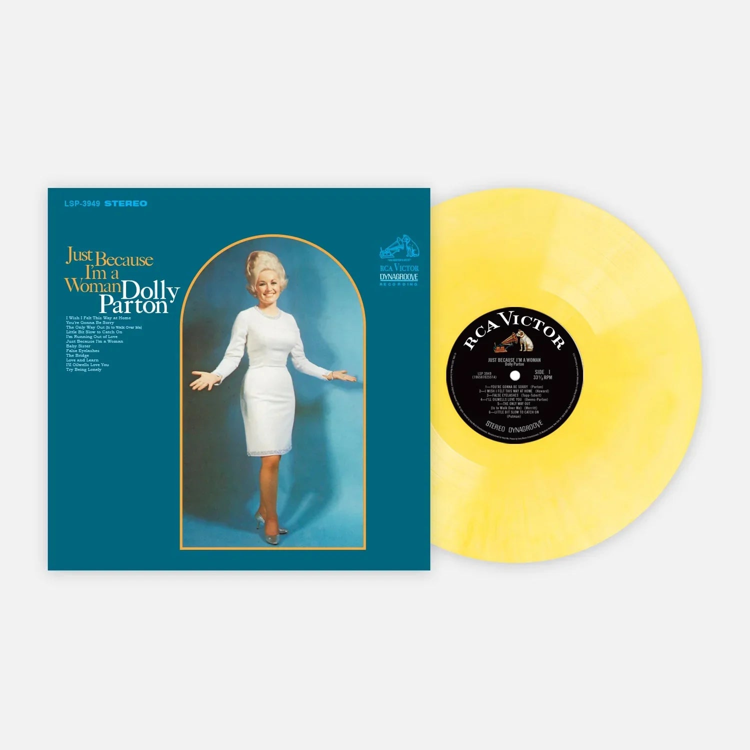 DOLLY PARTON - JUST BECAUSE I'M A WOMAN YELLOW VMP VERSION - RECORD