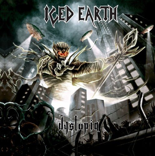 ICED EARTH - DYSTOPIA Clear Red & Black - RECORD