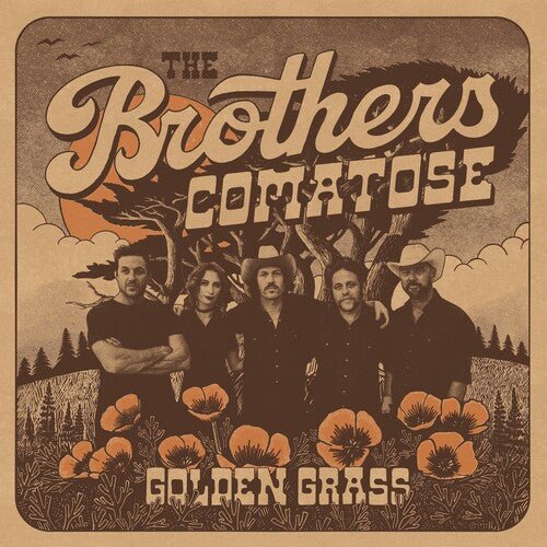 BROTHERS COMATOSE - GOLDEN GRASS - SPLATTERED ORANGE & BLUE - RECORD