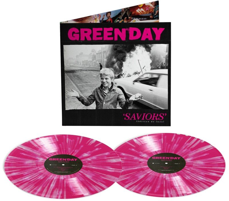 GREEN DAY - SAVIORS Pink with White Splatter - RECORD