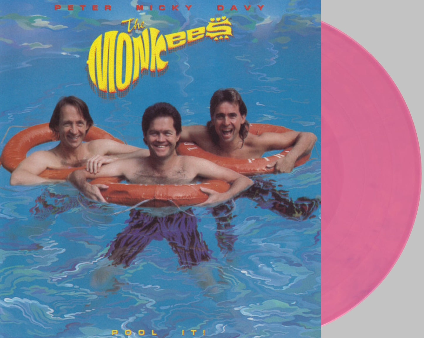THE MONKEES - POOL IT ANNIVERSARY EDITION BUBBLEGUM SWIRL - RECORD