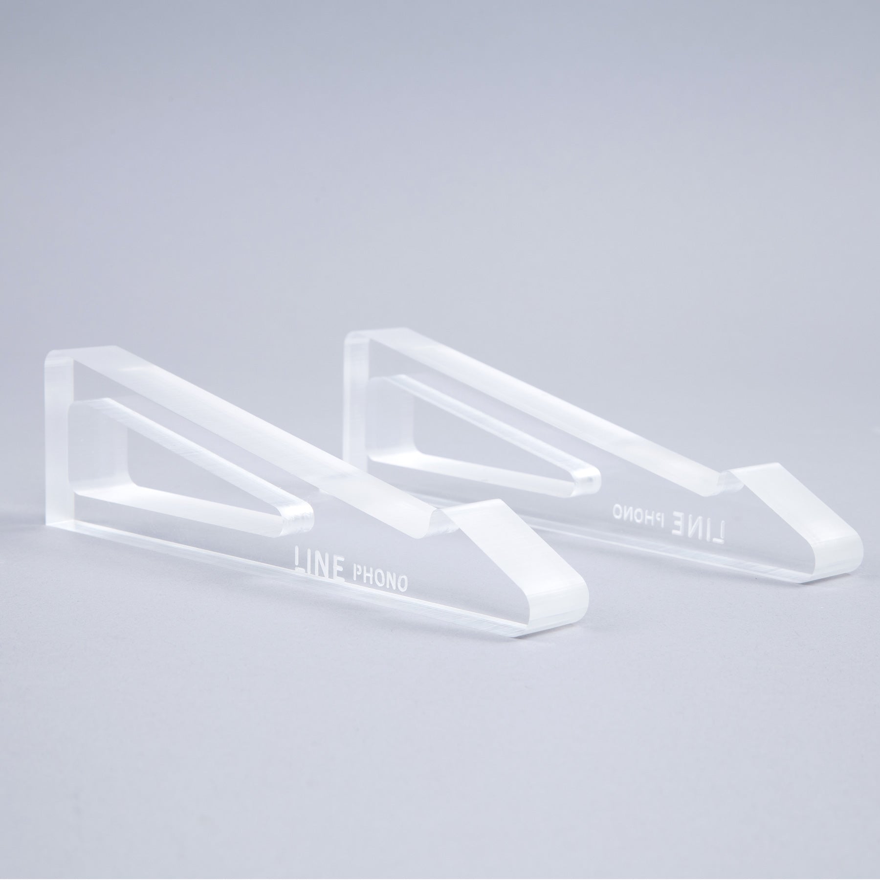 Line Phono: Acrylic Angler Speaker Stands