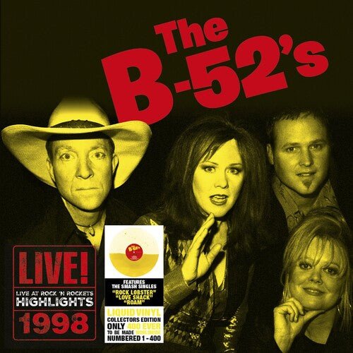 B-52'S - LIVE AT ROCK 'N ROCKETS - YELLOW LIQUID VINYL - RECORD