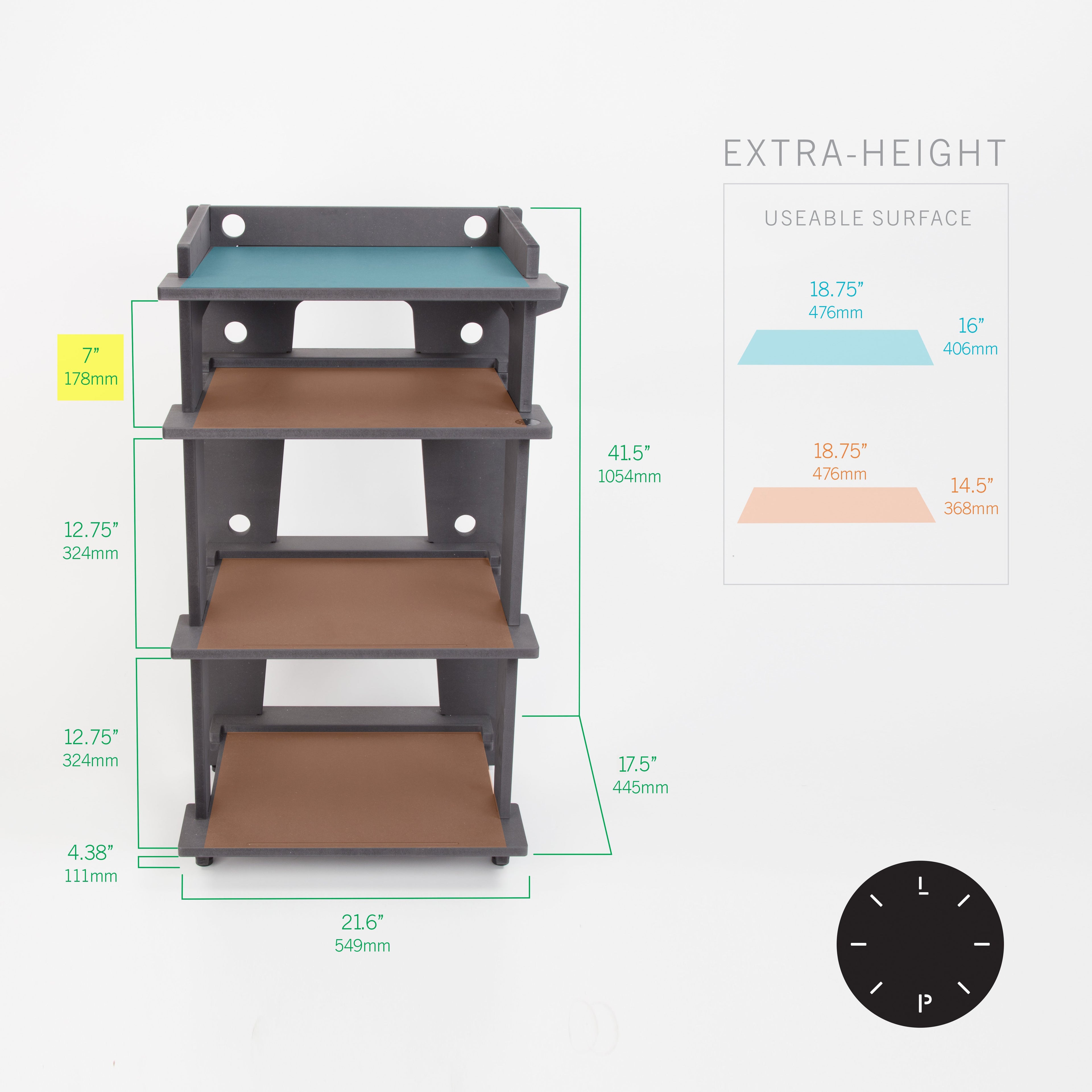 Line Phono: Turntable Stand + Vinyl Storage, Made In the USA