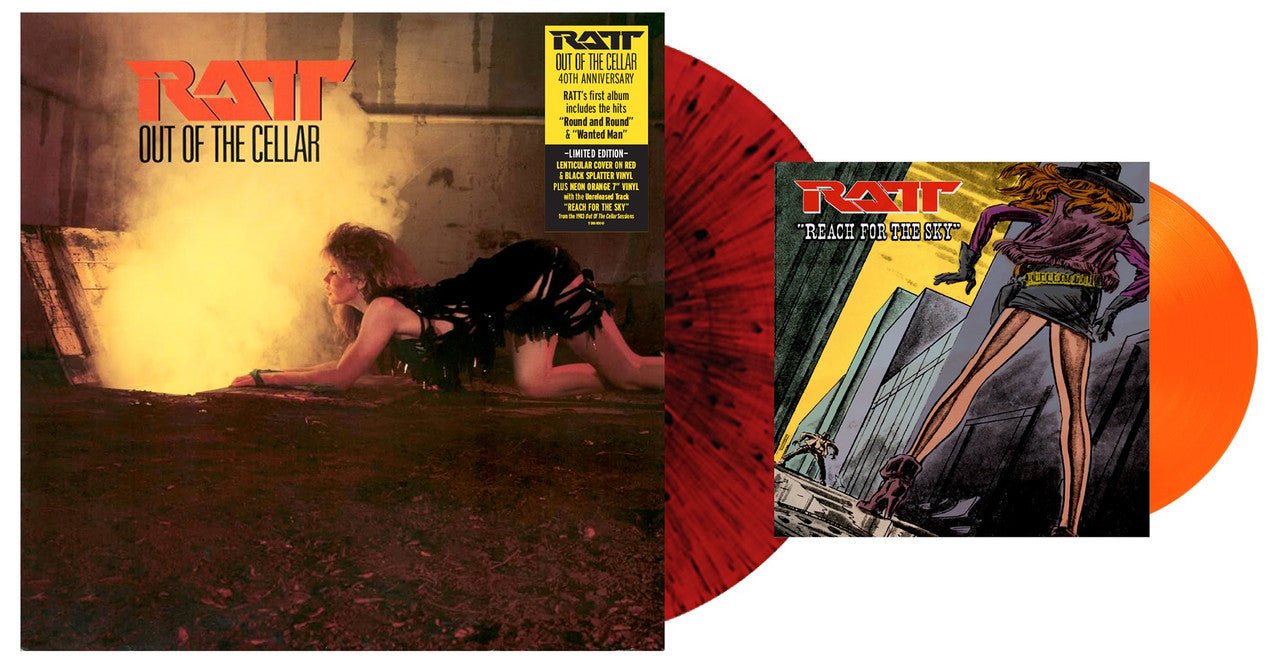 RATT - OUT OF THE CELLAR (40TH ANNIVERSARY) Red/Black Splatter - RECORD