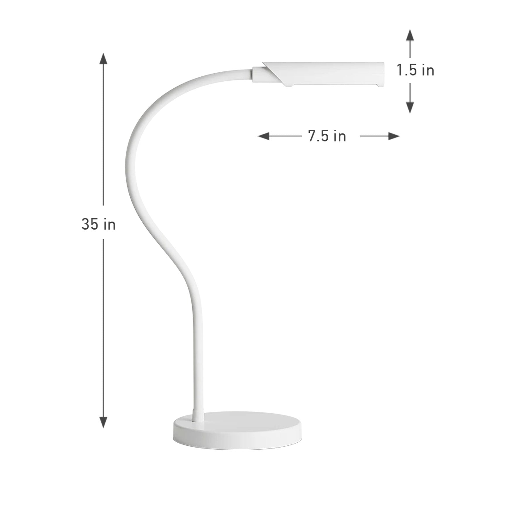 Reliable Corp.: UberLight Flex Turntable Lamp - White / Tabletop Model