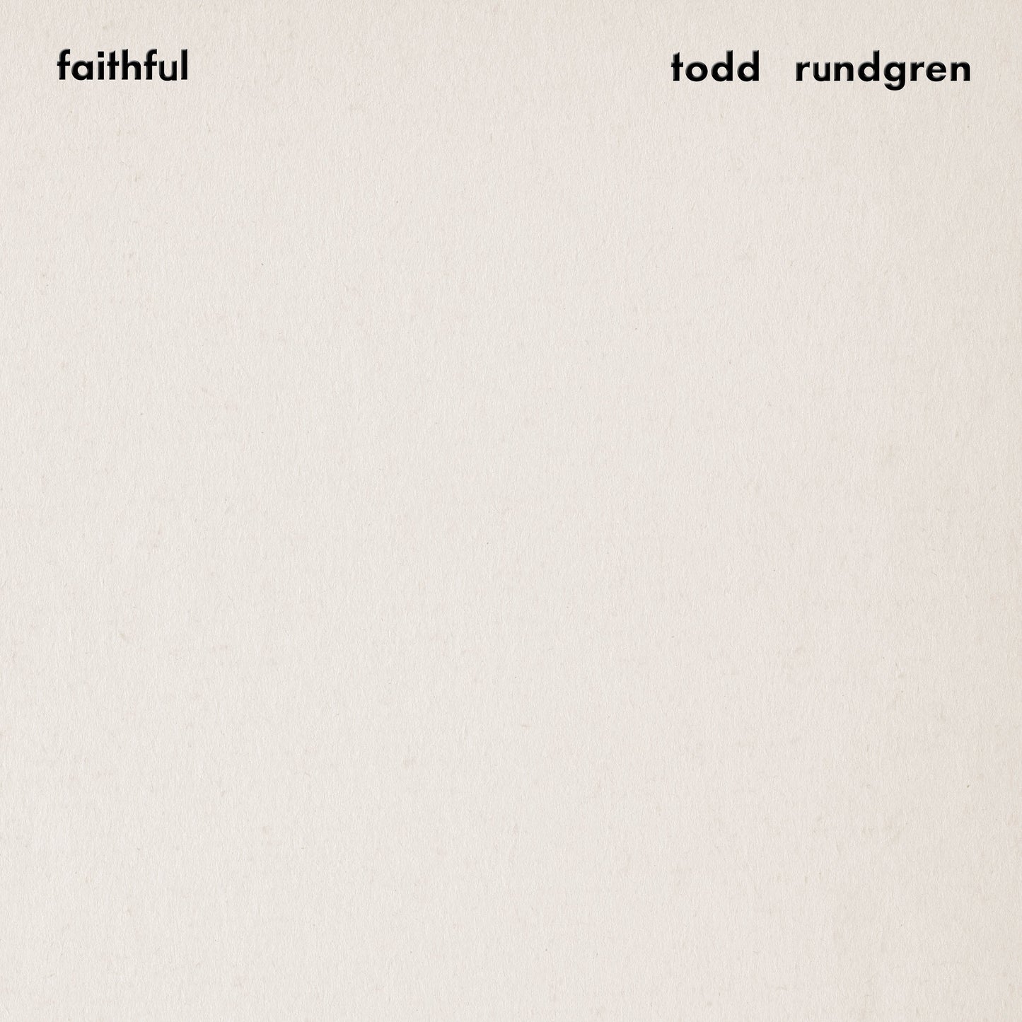 TODD RUNDGREN - FAITHFUL Premium Sound Edition Clear Gold - RECORD