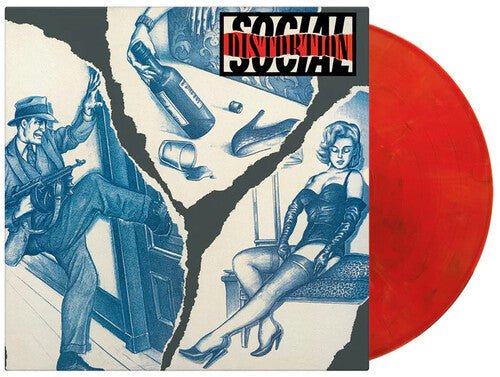 SOCIAL DISTORTION Red, Black & White Marble - RECORD