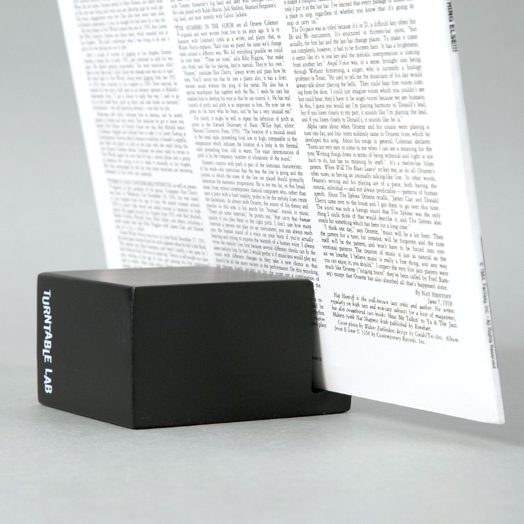 Turntable Lab: Wood Block Record Display - Black