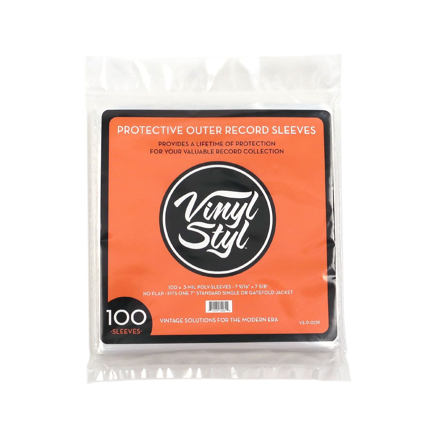 Vinyl Styl: Poly Outer Record Sleeves for 7" Records (100 Units)