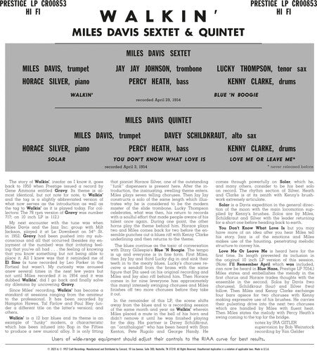 MILES DAVIS ALL STARS - WALKIN (ORIGINAL JAZZ CLASSICS SERIES) - RECORD